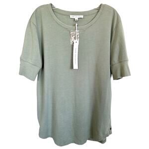 Jane and Delancey Women's Blouse Top Vintage Look Cotton Blend Size M Sage